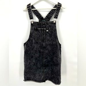 Wild Fable Black Denim Overall Dress L